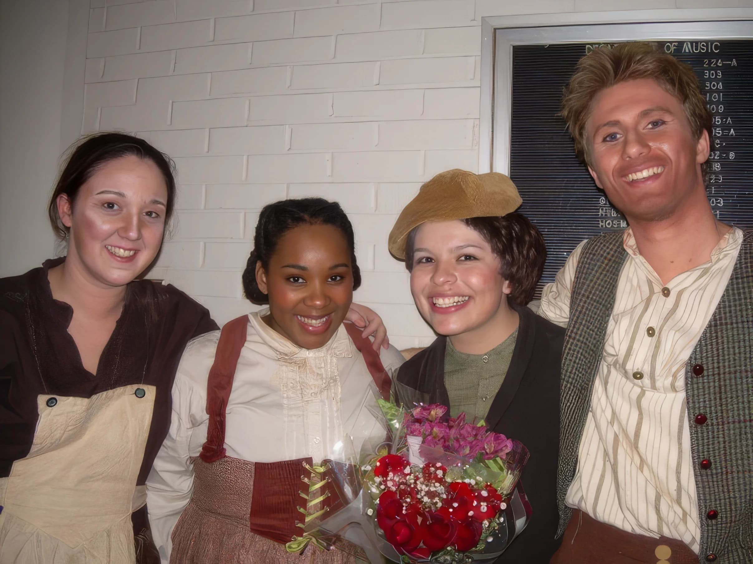 Jean Ellison backstage after a JSU Hansel and Gretel opera performance, 2007