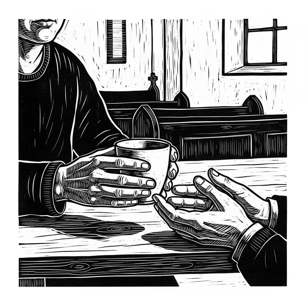 Woodcut illustration — the South keeps telling the same story