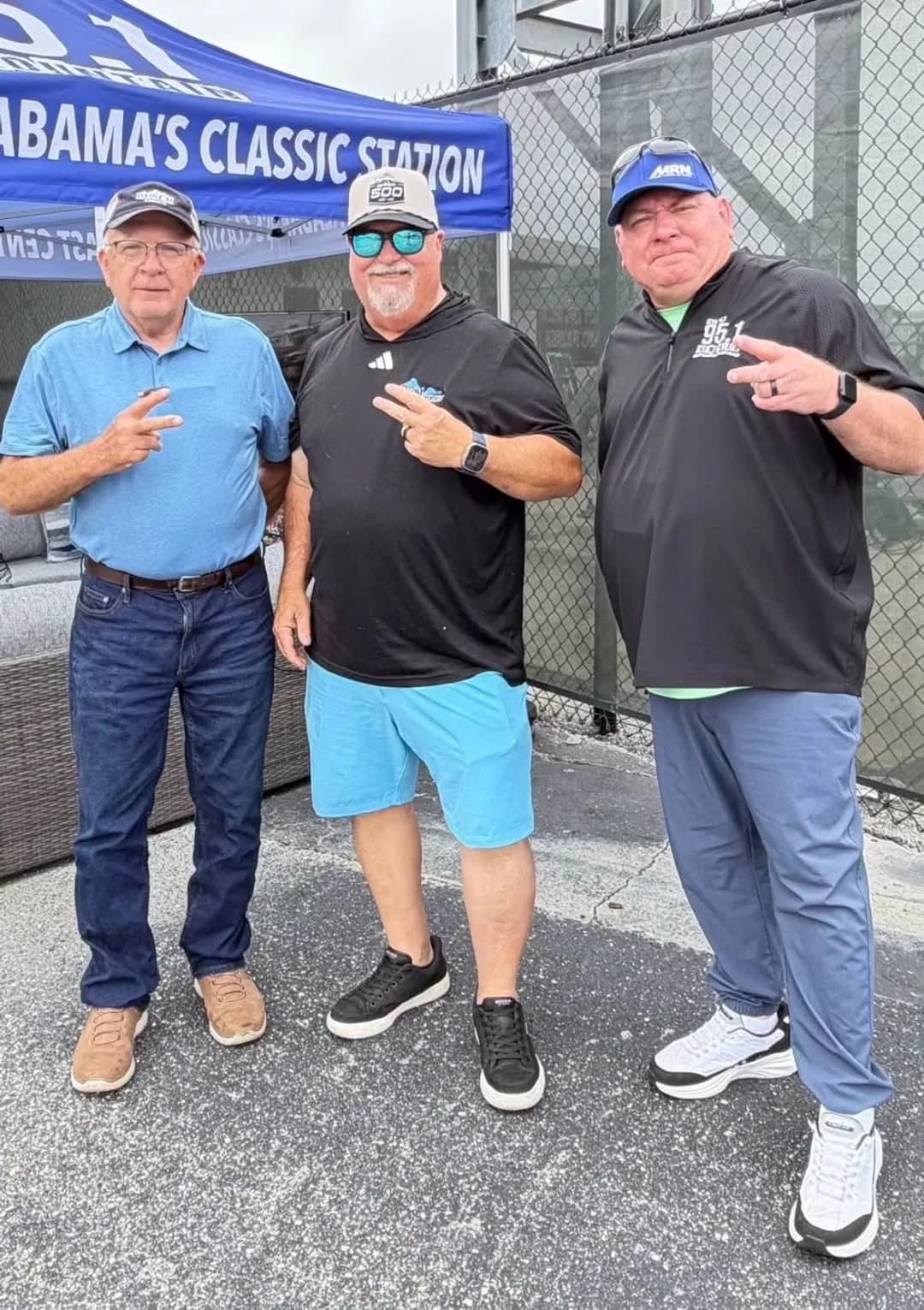 At the 95.1 The Mountain broadcast tent, Talladega Superspeedway, YellaWood 500 weekend, 2026