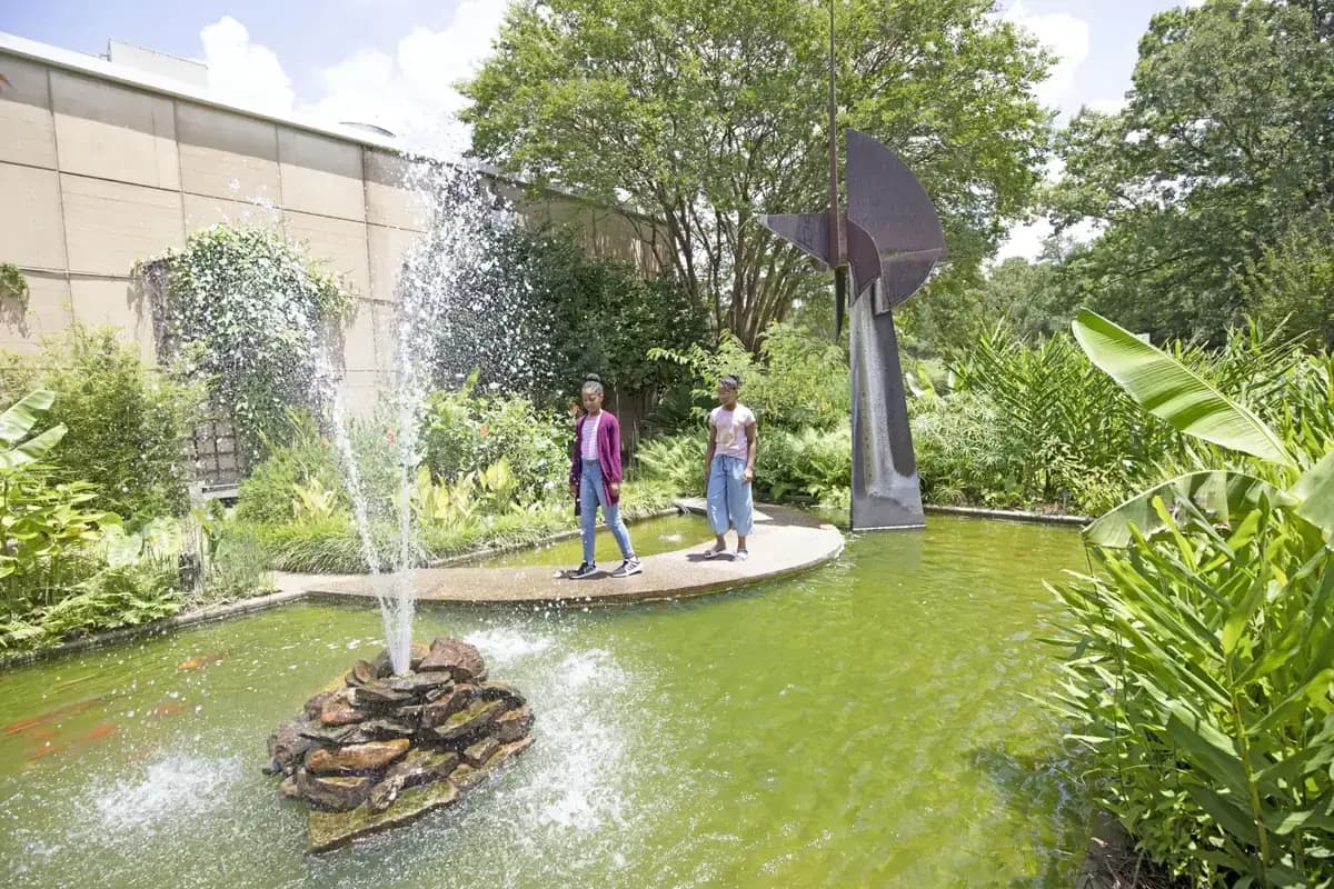 Fountain and gardens at Anniston Museums & Gardens