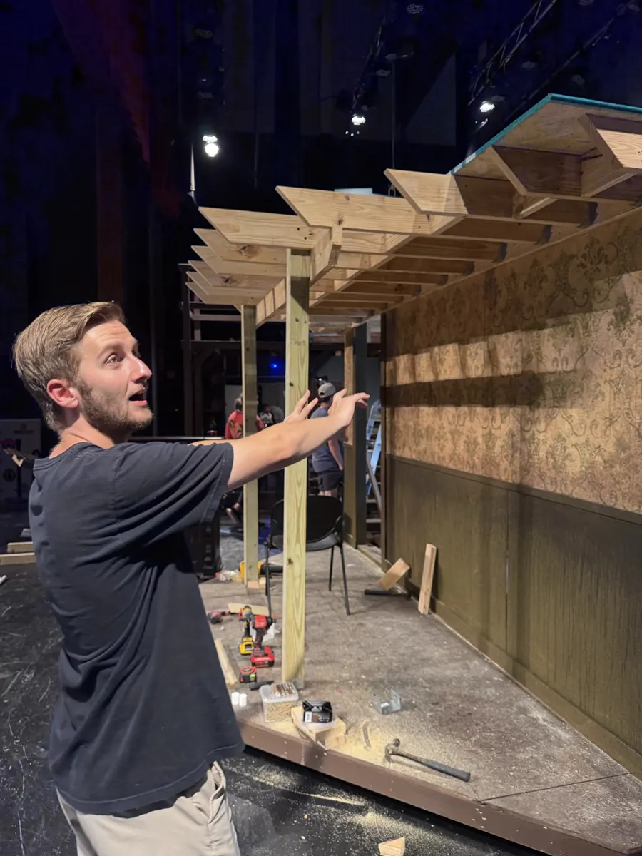 Crew building the Sweeney Todd set