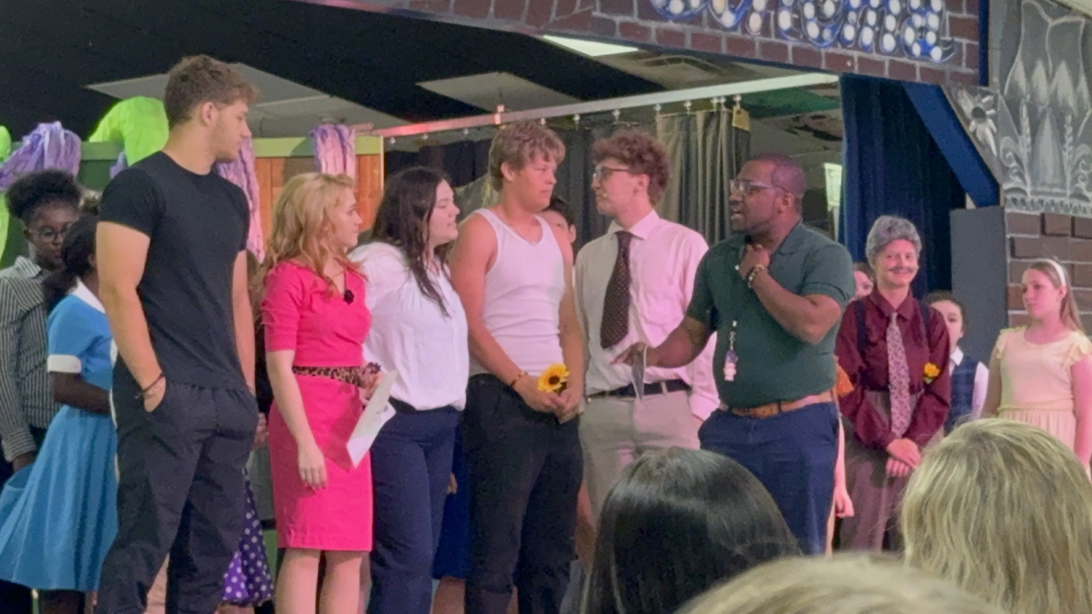 Jason Wright directing his cast