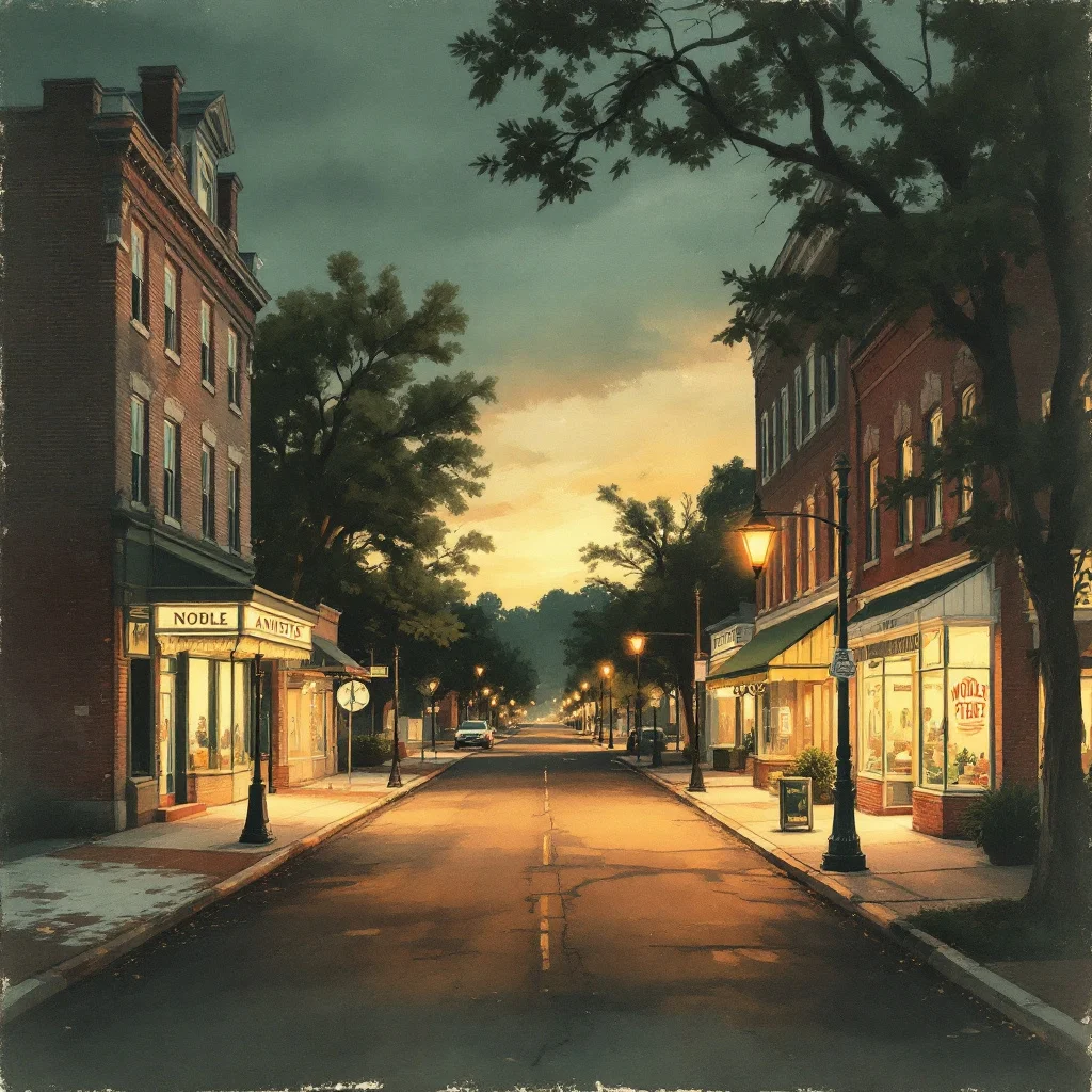 Noble Street in downtown Anniston, Alabama