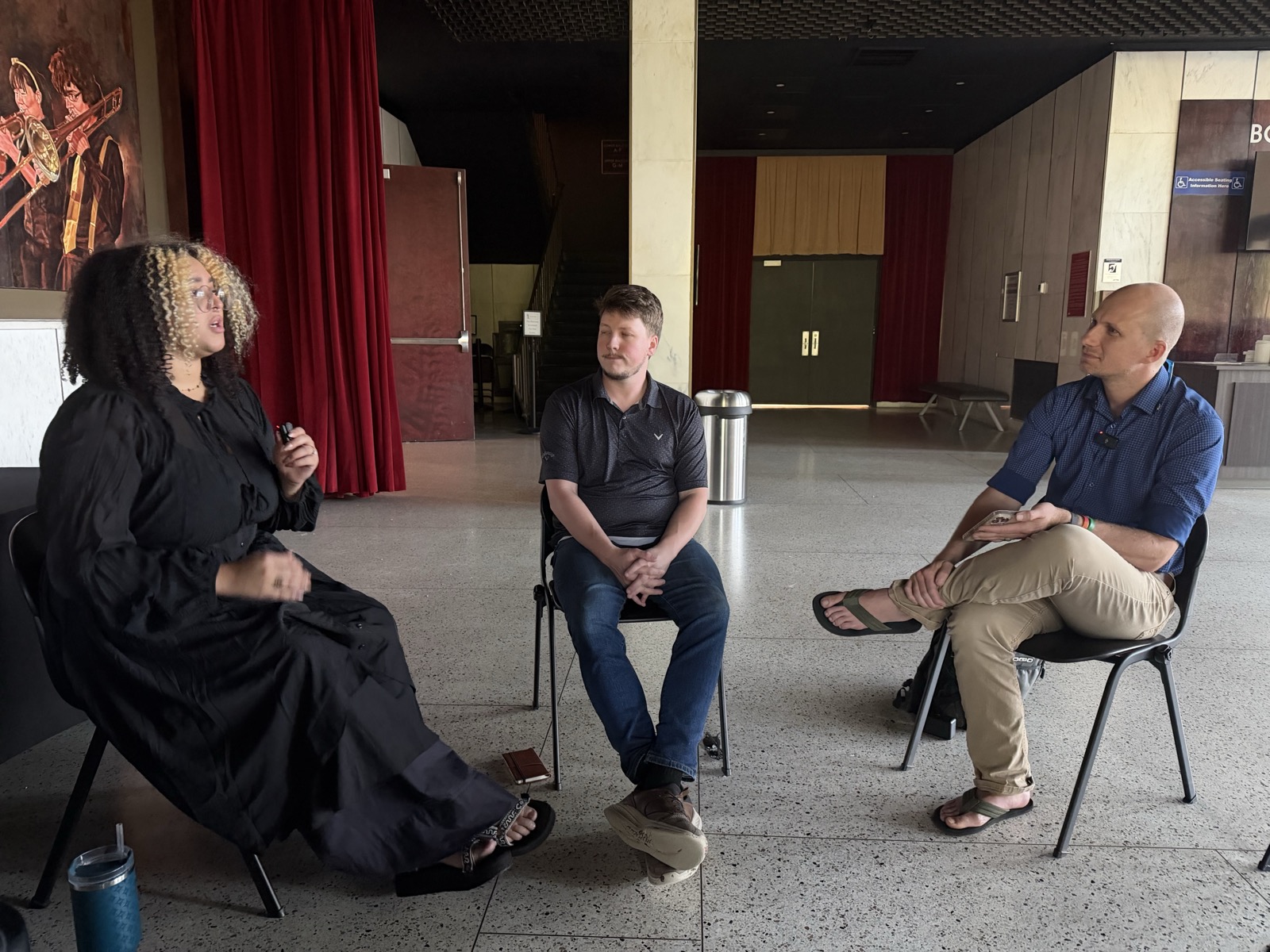 Matt Headley interviewing the cast of Sweeney Todd